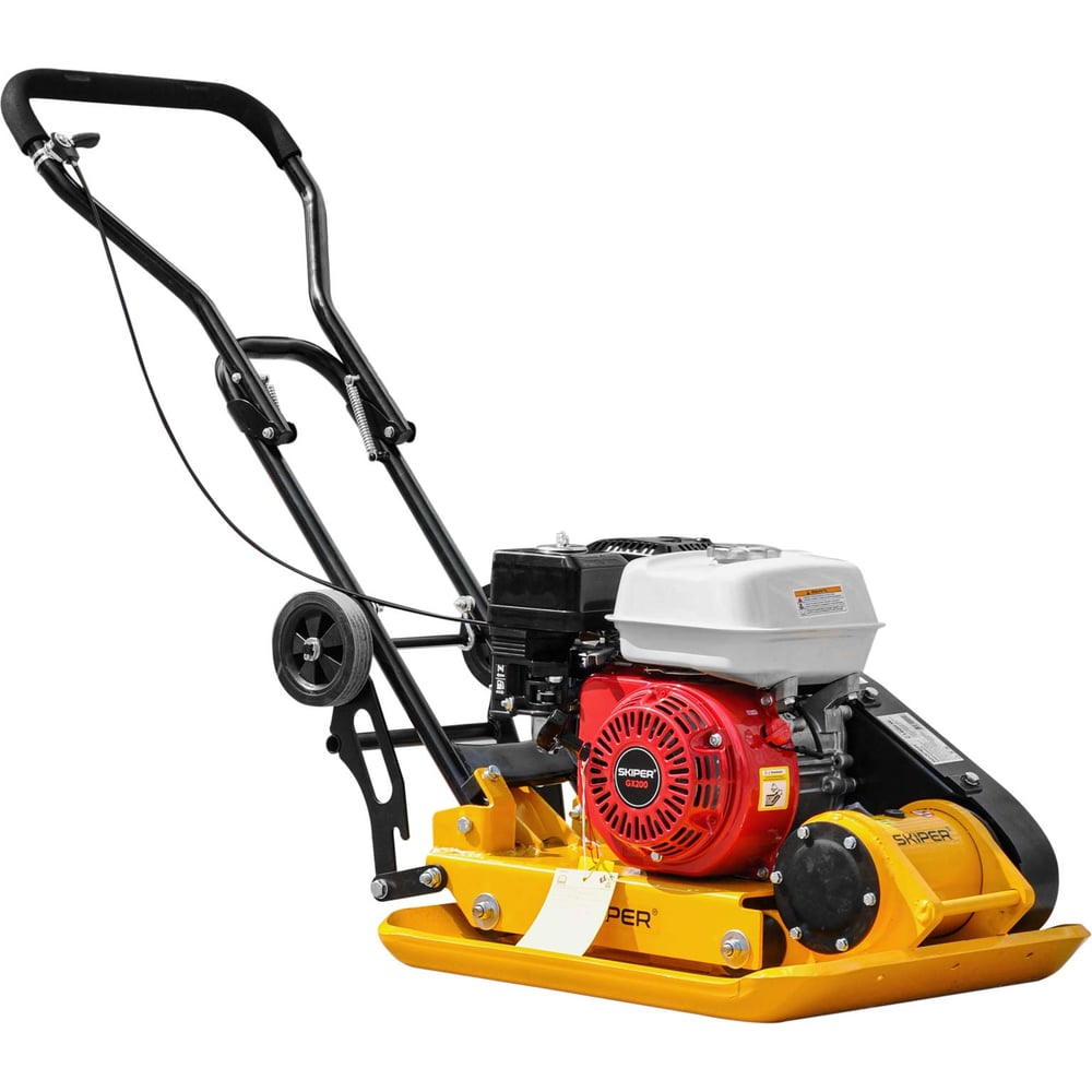 Изображение товара Виброплита SKIPER C60H-WMT (Honda GX160, 5.5лс, плита 53x37 см, 11кН, 25м/мин, бак/вод, рез ковр, колеса) 00-00008185