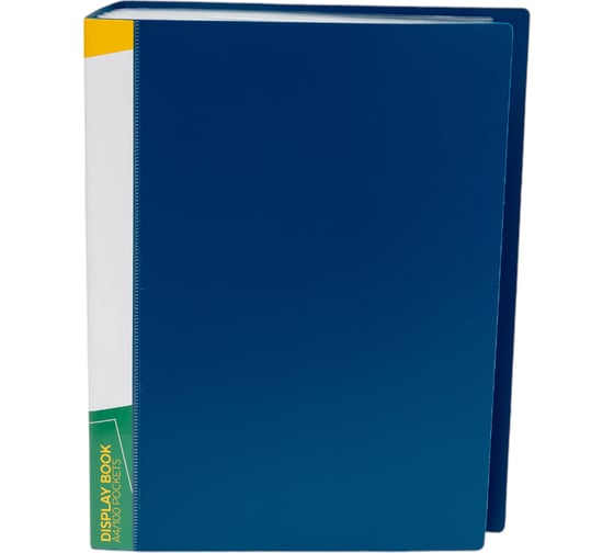 Изображение товара Папка INFORMAT с файлами, А4, 100 файлов, синяя, пластик, 800 мкм, карман NP0180-100B