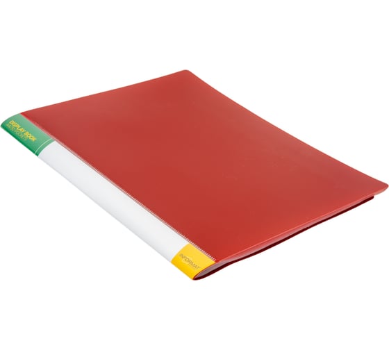 Изображение товара Папка INFORMAT с файлами, А4, 30 файлов, красная, пластик, 500 мкм, карман NP0151-30R