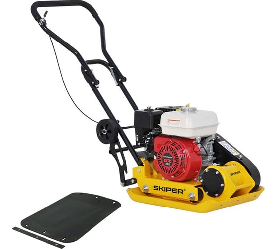 Изображение товара Виброплита SKIPER C90H-WM (Honda GX160, 5.5 л.с, плита 54x42 см, 15кН, 25м/мин, рез. ковр, колеса) 00-00008181