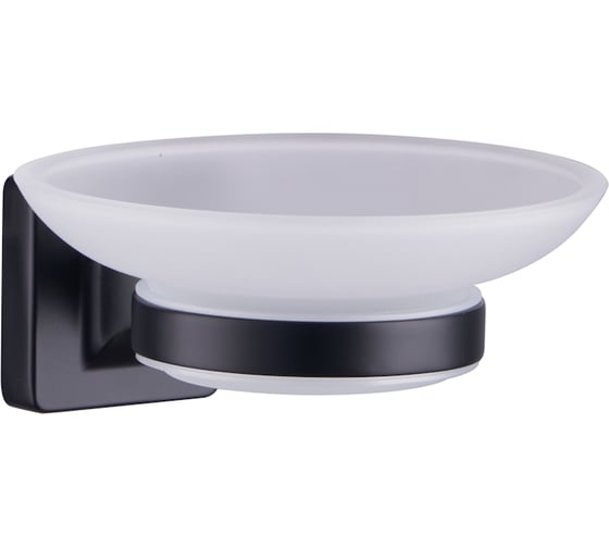 Изображение товара Мыльница со стеклянным матовым блюдцем настенного монтажа FASHUN L=121 мм, H=50 мм A2602-7