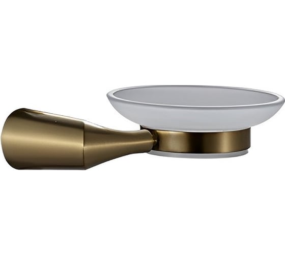 Изображение товара Мыльница со стеклянным матовым блюдцем настенного монтажа FASHUN L=157 мм A1802-21