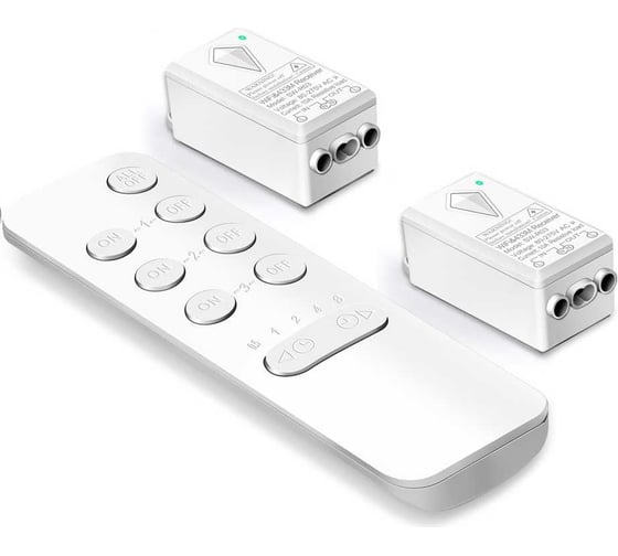 Изображение товара Умный пульт GRITT Practic 3кл. с таймером комплект: 1 пульт, 2 радиореле 1000Вт 21112