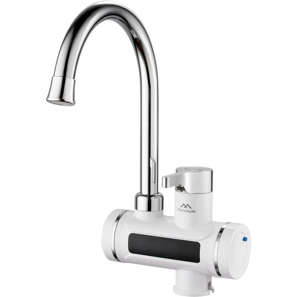 Изображение товара Электрический проточный смеситель FASHUN с дисплеем белый хром 3 кВт