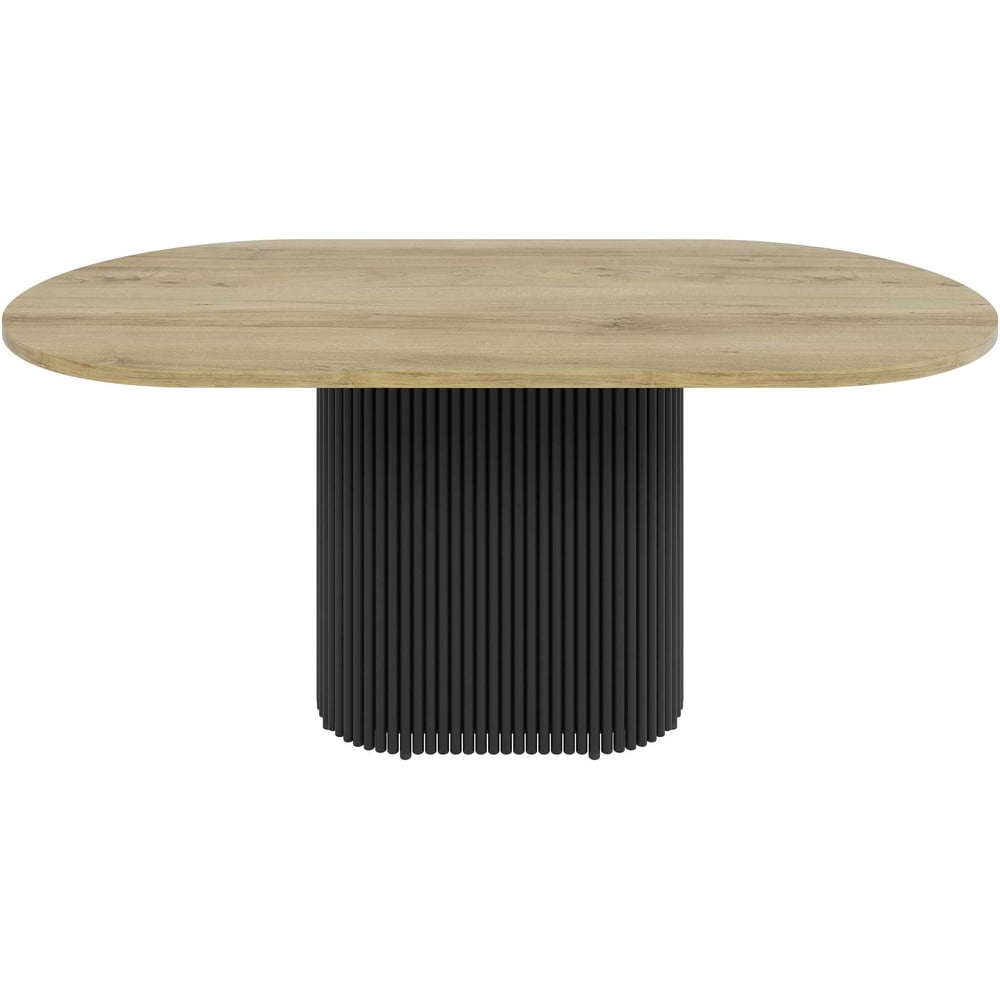 Изображение товара Обеденный овальный стол GENGLASS TRUBIS Wood 180, металл и ЛДСП