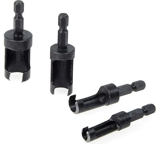 Изображение товара Набор резаков для пробок 4 шт Vitatools sverlo-probochnoe-4-black