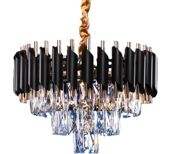 Изображение товара Хрустальная подвесная люстра Inlux Золото+Чёрный Lamar IN30253