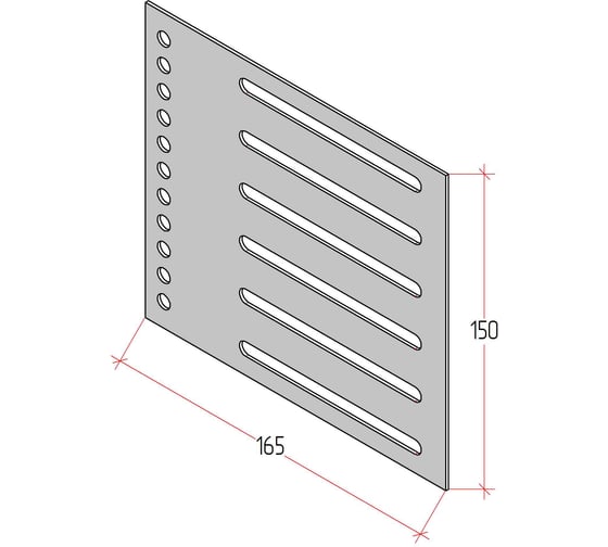 Изображение товара Планка установочная MULTICOLOR (ШхВ) Sоц 1,5 мм MLT.UMK.PLU.160.150