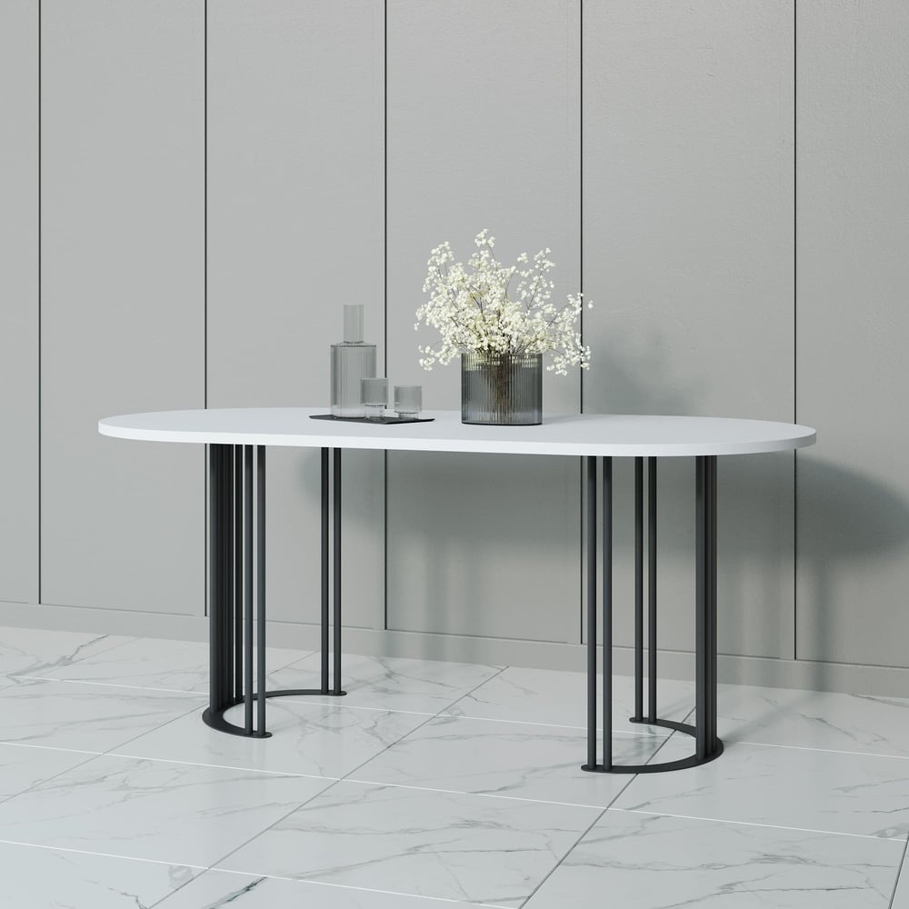 Изображение товара Стол овальный с металлическим подстольем GENGLASS VIOLUR GGT-20-2-3-18090