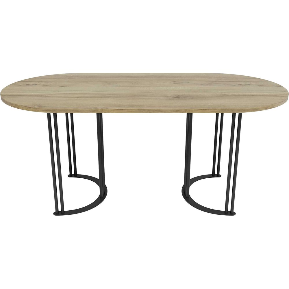 Изображение товара Овальный стол с металлическим подстольем GENGLASS VIOLUR GGT-20-2-1-18090 1800х900 мм