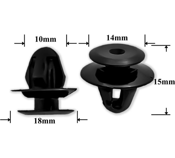 Изображение товара Пистон обивки двери 2190-6102053 черный Крепавто RP1020