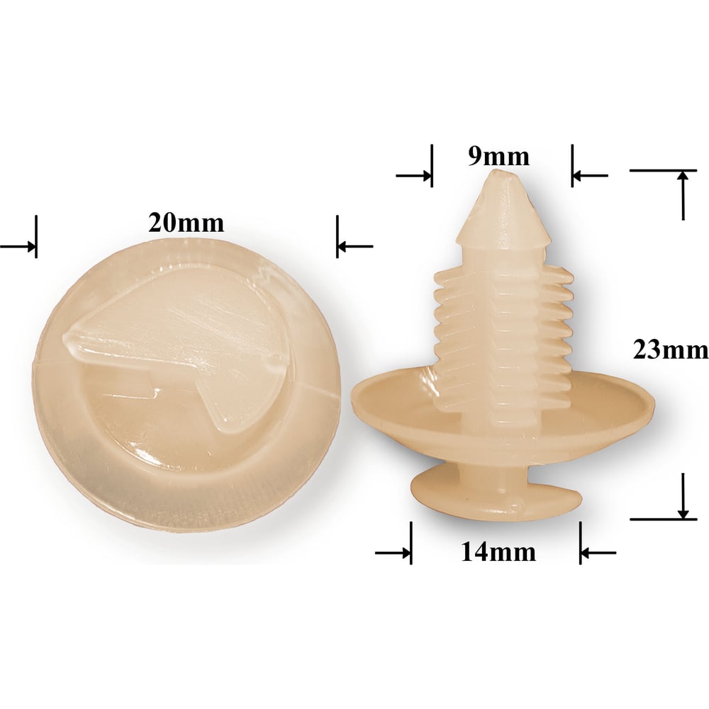 Изображение товара Пистон обивки двери ВАЗ-2108 Крепавто RP1160 бежевый 10 шт
