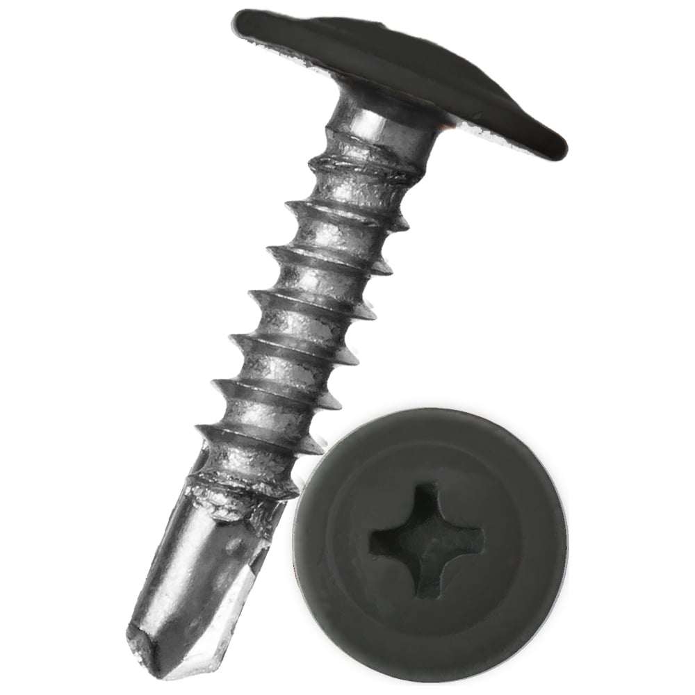 Изображение товара Саморез крашеный с пресс-шайбой пьедестал КВАДРА 4.2x19 мм RAL 7024