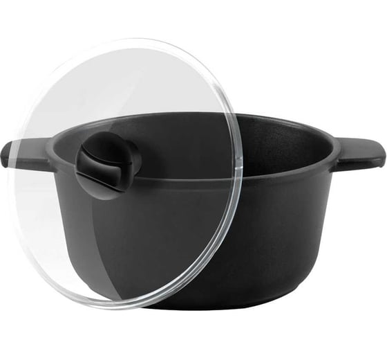 Изображение товара Кастрюля MAUNFELD Osvald универсальная, из литого алюминия, со стеклянной крышкой, 3 л MF22SVLD03CR