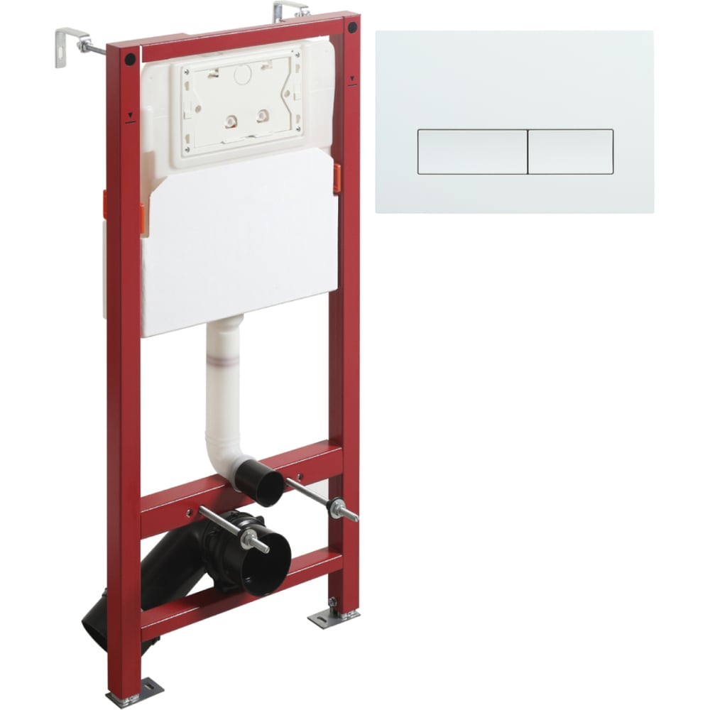 Изображение товара Инсталляция для подвесного унитаза Agger ACC500+APB0288 с кнопкой смыва белой