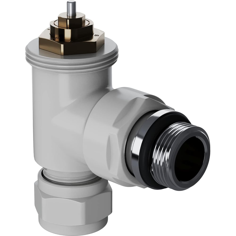 Изображение товара Набор термостатический угловой Royal Thermo Design Pro 15мм М30x1.5, белый НС-1646648