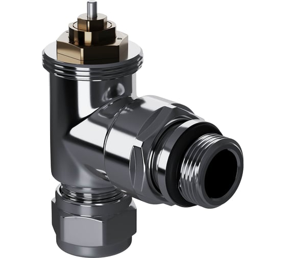 Изображение товара Набор термостатический угловой Royal Thermo Design Pro 15 мм, М30x1.5,хром НС-1646649
