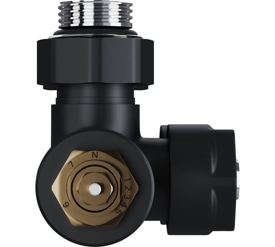 Изображение товара Узел нижнего подключения термостатический угловой Royal Thermo Design Pro 15 мм, М30x1.5, черный НС-1646653