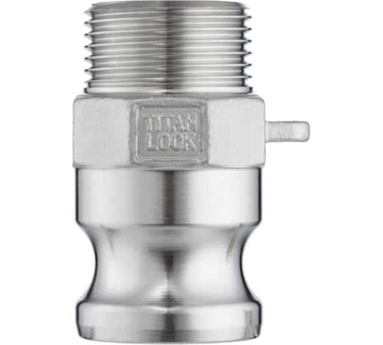 Изображение товара Камлок тип F TITAN LOCK серия EcoLine ниппель, наружая резьба BSP 1/2, AISI304, TL50FSS-EL