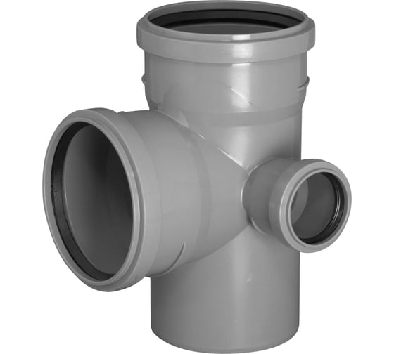 Изображение товара Крестовина внутренней канализации TEBO ПП, 110х110х50 мм, 87.5 гр, двухплоскостная, правая 013020646