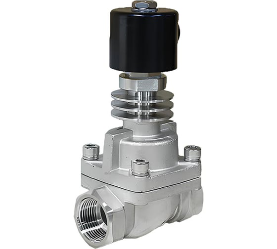 Изображение товара Соленоидный клапан TITAN LOCK нормально-открытый, пилотный, 220В, PN16, Нерж.304/PTFE, DN25, TLSOP25/16PT1S