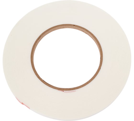 Изображение товара Двусторонняя клейкая лента на вспененной основе БИКОМ белая, 6 мм х 10 м, толщина 1 мм 345739