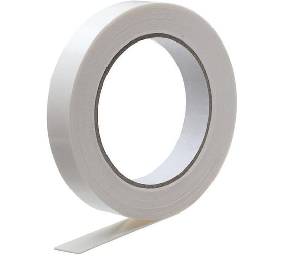 Изображение товара Двусторонняя клейкая лента на вспененной основе БИКОМ белая, 9 мм х 25 м, толщина 1 мм 345743