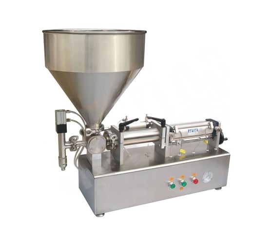 Изображение товара Поршневой дозатор для пастообразных продуктов с бункером Hualian PPF-5000T 00000001145