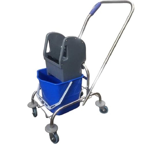 Изображение товара Тележка одноведерная ACG 17л с отжимом, база нержавейка, без корзины 1011259