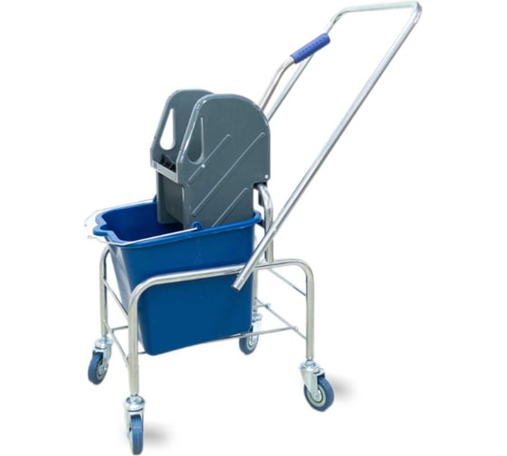 Изображение товара Тележка уборочная ACG БЕЗ ЛОГО 1 х 20л с отжимом, база хром 1028484