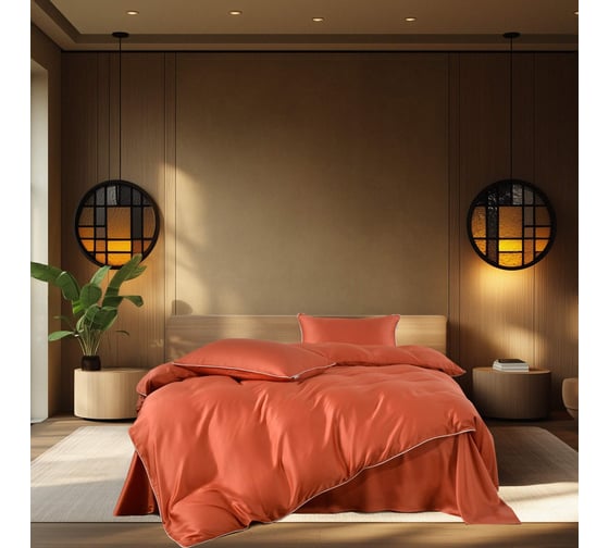 Изображение товара Комплект постельного белья The eleventh kingdom тенсель Евро с нав.50х70 (2) Elizabeth плам.закат 11KDCS2022EL24