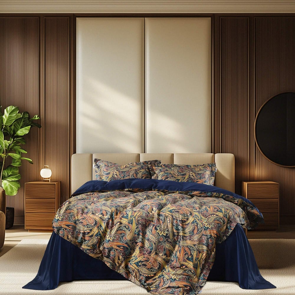 Изображение товара Комплект постельного белья Мако-сатин Евро с наволочками Oleta 11KDCS2022OLE