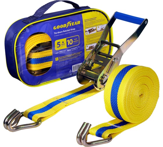 Изображение товара Стяжка груза с храповым механизмом Goodyear 5 т, 10 м GY005207