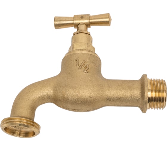 Изображение товара Кран водоразборный AV Engineering 1/2" нар, настенный со штуцером AVE169012