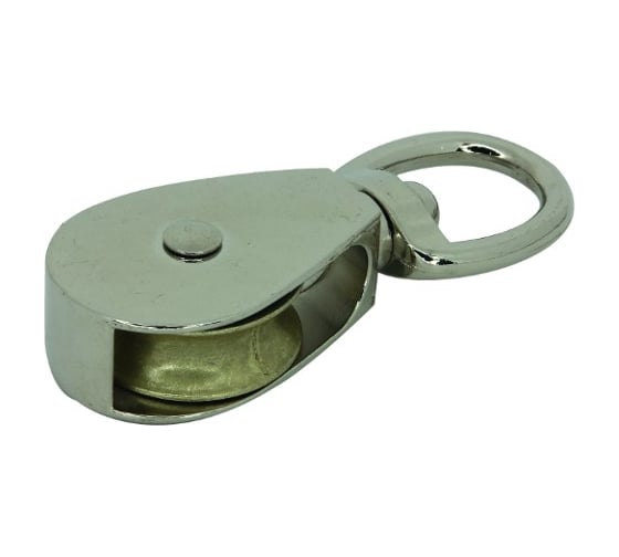 Изображение товара Блок одинарный с вертлюгом ЦКИ 5 мм, никелир., 2 шт 18276