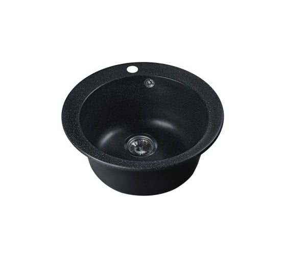 Изображение товара Мойка кухонная из искусственного камня AV Engineering POINT черный, 495x495 мм AVE495495BKA