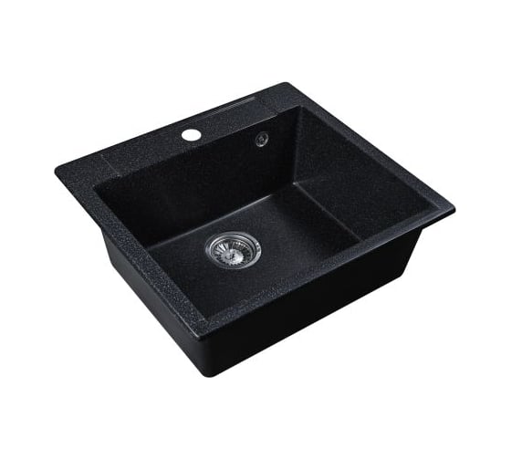 Изображение товара Мойка кухонная из искусственного камня AV Engineering UNIT черный, 550x500 мм AVE550500BKA