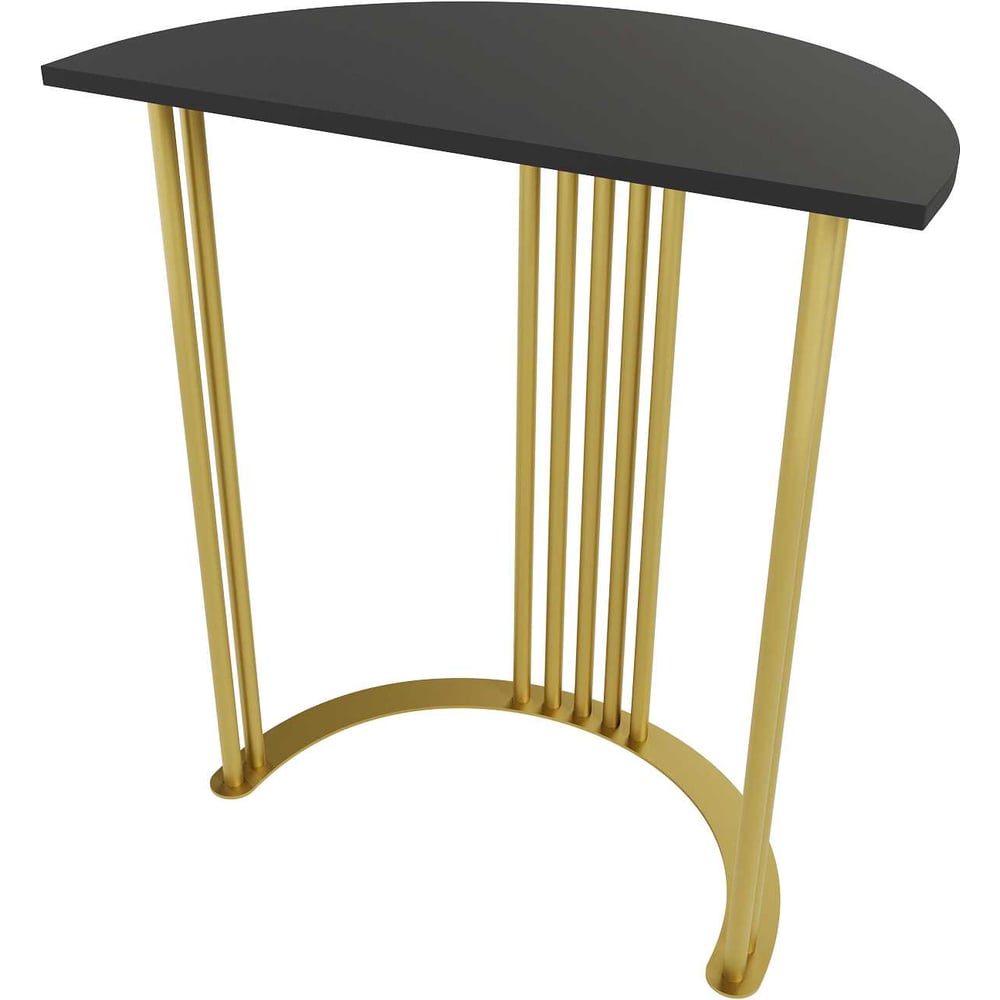 Изображение товара Консоль GENGLASS VIOLUR с металлическим подстольем 70 см черная и золотая
