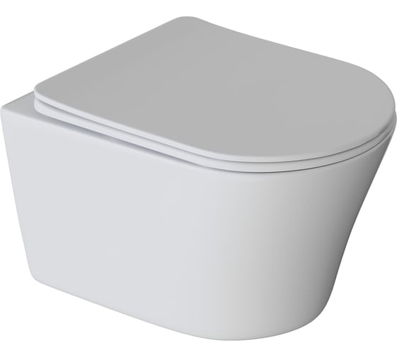 Изображение товара Унитаз подвесной безободковый WAVE TREND быстросъемное сиденье дюропласт, м/л, белый глянец L 550504