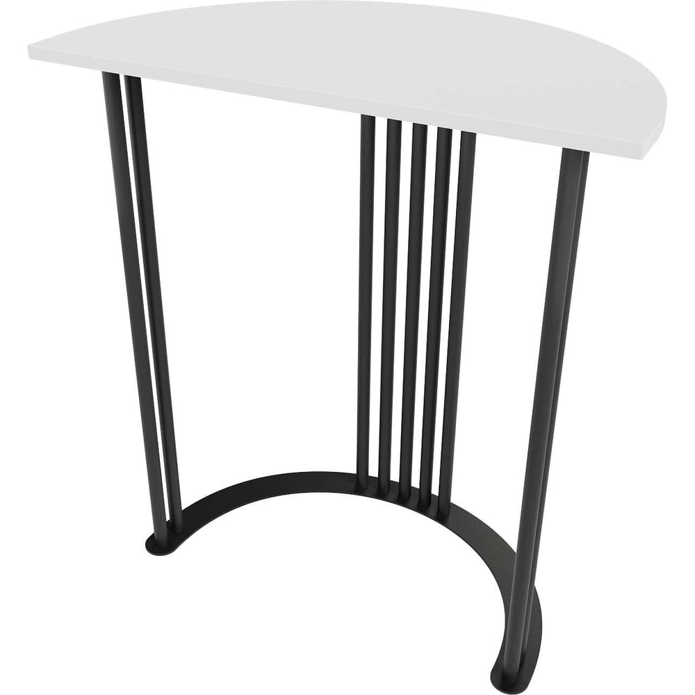 Изображение товара Консоль GENGLASS VIOLUR 70 с металлическим подстольем, белая, современный дизайн