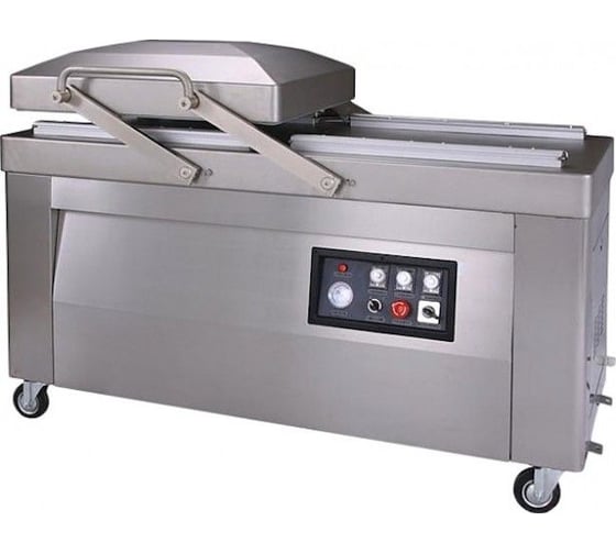 Изображение товара Напольная двухкамерная вакуум-упаковочная машина Hualian HVC-720S/2B-G SS нерж., газ, 380В 00000004132