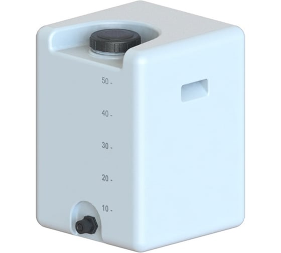 Изображение товара Прямоугольная емкость АНИОН 50 л, с крышкой и заглушкой К50КЗ