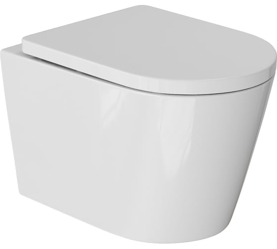 Изображение товара Унитаз подвесной безободковый WAVE KORAL Tornado1.0, быстросъемное сиденье дюропласт, м/л, белый глянец XL 551736