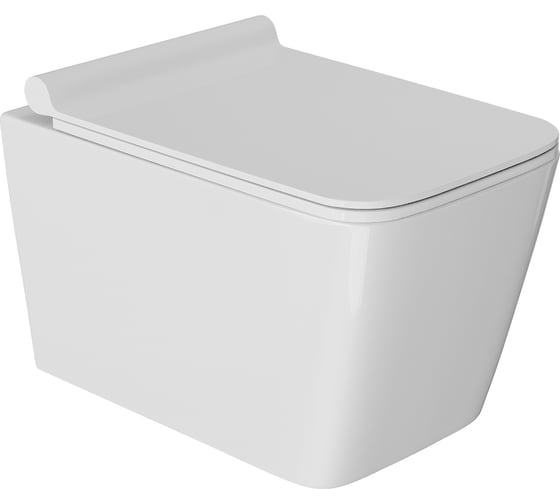 Изображение товара Унитаз подвесной безободковый WAVE LEON быстросъемное сиденье дюропласт, м/л, белый глянец XL 551737