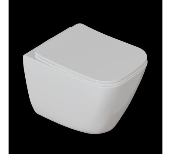 Изображение товара Унитаз подвесной безободковый WAVE STRONG Tornado3.0, быстросъемное сиденье дюропласт, м/л, белый глянец L 553610