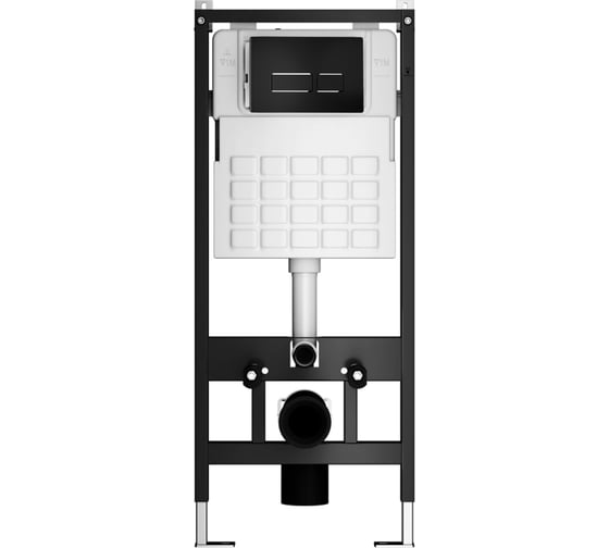 Изображение товара Система инсталляции двухрежимная WAVE прямоугольная кнопка V2 черная, механика 553525