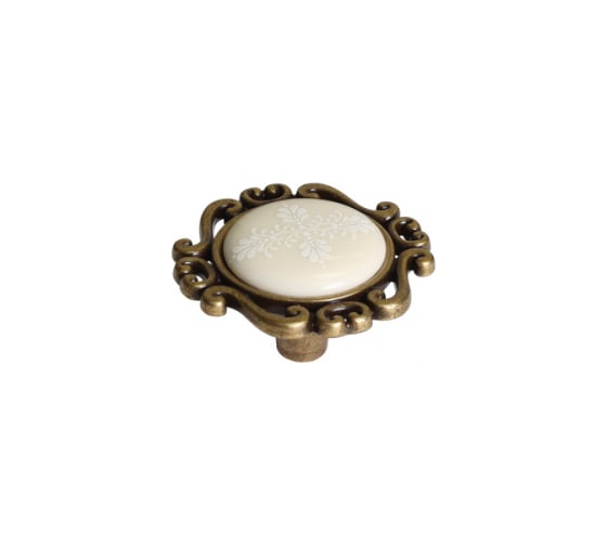 Изображение товара Ручка-кнопка Giusti, отделка бронза античная "Флоренция" + керамика P41.Y01.G4.MD1G