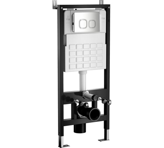 Изображение товара Система инсталляции WAVE двухрежимная квадратная кнопка A3 хром, механика 552520