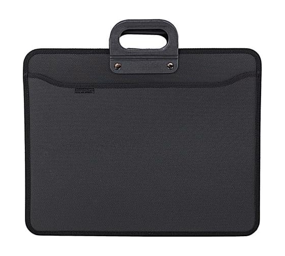 Изображение товара Портфель INFORMAT А3, черный, пластик, 900 мкм, 2 ручки, 4 отделения, на молнии PR3-ZO4-K