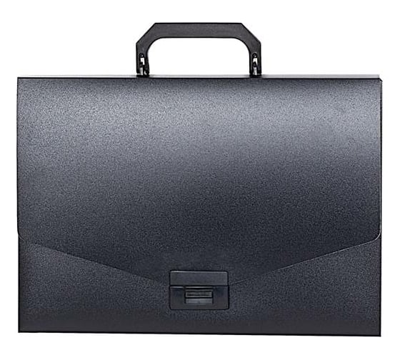 Изображение товара Портфель INFORMAT А4, черный, пластик, 700 мкм, ручка, замок NL6175-01